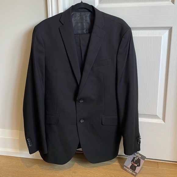 Kenneth Cole Reaction Mens Slim Fit Flex Techni-Cole 2-Piece Suit Jacket Pants - Picture 7 of 16